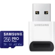 Kép 1/2 - SAMSUNG SD kártya, 256GB, PRO PLUS, olvasó, Blue Wave