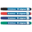 Kép 3/3 - Táblamarker, 2-4 mm, kúpos, DONAU "D-signer B", kék - 3