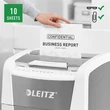 Kép 4/6 - Iratmegsemmisítő, konfetti, 300 lap, LEITZ "IQ AutoFeed Office 300 P4 Pro" - 4