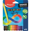 Kép 1/7 - Színes ceruza készlet, háromszögletű, MAPED "Color`Peps INFINITY", 12 különböző szín