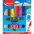 Kép 1/7 - Színes ceruza készlet, háromszögletű, MAPED "Color`Peps Strong", 24 különböző szín