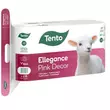 Kép 2/2 - Toalettpapír, 3 rétegű, kistekercses, 16 tekercs, TENTO "Ellegance Pink Decor", fehér - 2