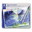 Kép 1/3 - Akvarell ceruza készlet, hatszögletű, fém doboz, STAEDTLER "Karat® aquarell 125", 24 különböző szín