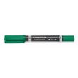 Kép 1/2 - Alkoholos marker, 0,6/1,5 mm, kúpos, kétvégű, STAEDTLER "Lumocolor® duo 348", zöld