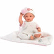 Kép 2/2 - Llorens újszülött sírós lány baba fagyi pólyában 36 cm