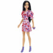 Kép 2/2 - Barbie Fashionista: Fekete hajú Barbie virág mintás ruhában
