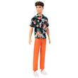 Kép 2/4 - Barbie Fashionistas barátok: Hawaii inges fiú baba cipzáras tartóban