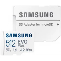 SAMSUNG SD kártya 512GB, EVO PLUS, Blue Wave, 160MB/s