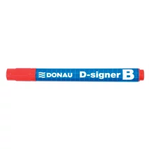 Táblamarker, 2-4 mm, kúpos, DONAU "D-signer B", piros