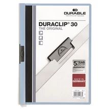 Gyorsfűző, klipes, A4, DURABLE "DURACLIP® 30", kék