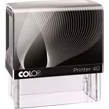 Bélyegző, COLOP "Printer IQ 40" fekete ház - fekete párnával