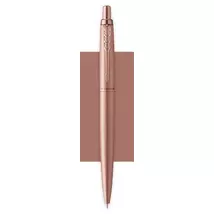 Golyóstoll, 0,7 mm, nyomógombos, rózsaszín klip, rózsaszín tolltest, PARKER, "Royal Jotter XL", kék