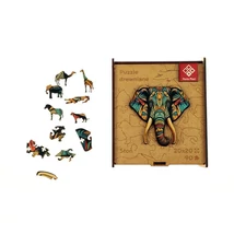 Puzzle, fa, A4, 90 darabos, PANTA PLAST "Elephant"