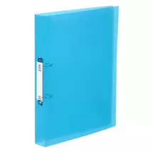 Gyűrűs könyv, 2 gyűrű, 40 mm, A4, maxi, PP, cserélhető címke, VIQUEL "Propyglass", kék
