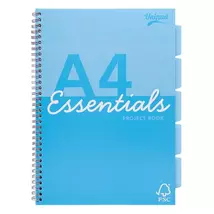 Spirálfüzet, A4, vonalas, 100 lap, PUKKA PAD "Unipad Essentials Project Book", vegyes