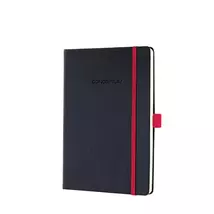 Jegyzetfüzet, exkluzív, A5, vonalas, 97 lap, keményfedeles, SIGEL "Conceptum Red Edition", fekete-piros