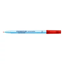 Alkoholmentes marker, OHP, 0,6 mm, STAEDTLER "Lumocolor® 305 F", piros