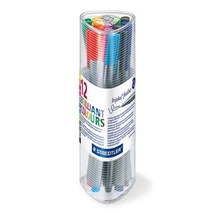 Tűfilc készlet, 0,3 mm, STAEDTLER "Triplus 334", 12 különböző szín