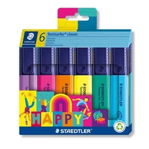 Szövegkiemelő készlet, 1-5 mm, STAEDTLER "Textsurfer® classic 364 C Happy", 6 különböző szín