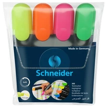 Szövegkiemelő készlet, 1-5 mm, SCHNEIDER "Job 150", 4 különböző szín