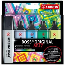 Szövegkiemelő készlet, 2-5 mm, STABILO "BOSS original Arty",  5 hideg szín