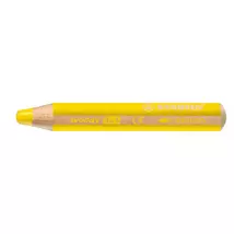 Színes ceruza, kerek, vastag, STABILO "Woody 3 in 1", citrom