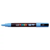 Dekormarker, 0,9-1,3 mm, UNI "Posca PC-3M", égszínkék