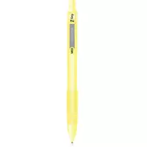 Golyóstoll, 0,27 mm, nyomógombos, sárga tolltest, ZEBRA "Z-Grip Pastel", kék