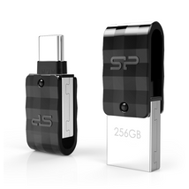 Silicon Power Mobile - C31 128GB USB 3.2/USB-C Pendrive Fekete(SP128GBUC3C31V1K)