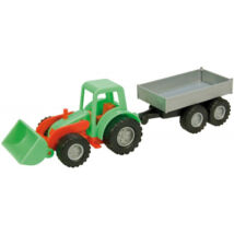 LENA Mini Compact traktor pótkocsival - 26 cm 