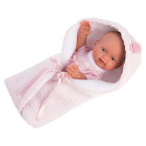 Llorens Bebita 26 cm-es lány baba pólyában