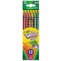 Radírvégű, csavarozható színes ceruza, 12 db