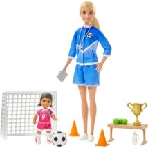 Barbie fociedző játékszett