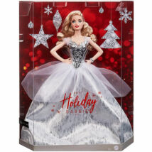 Barbie: Szőke hajú Holiday baba fehér ruhában