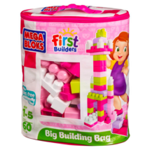 Mega Bloks: 60 db lányos építőkocka táskában