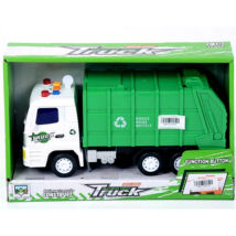 Szemétszállító teherautó fénnyel - zöld