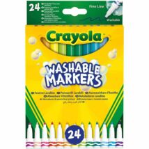 Crayola: Lemosható, vékonyhegyű filctoll készlet - 24 db-os