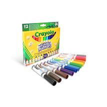 Crayola: Lemosható, tompahegyű filctoll készlet - 12 db-os