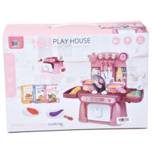 Játékkonyha szett fénnyel és hanggal pink színben - 32x22x13 cm