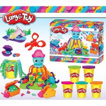 Lanyi-Toy polipos gyurmakészlet 5 tégely gyurmával és formázó szerszámokkal
