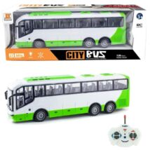 Távirányítós City Busz zöld-fehér fénnyel 1/30 27 mHz
