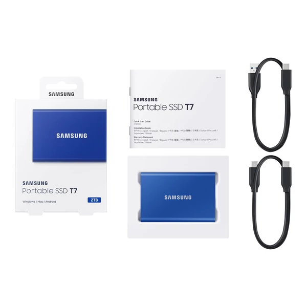 SAMSUNG T7 2TB külső SSD USB-C kék - 8