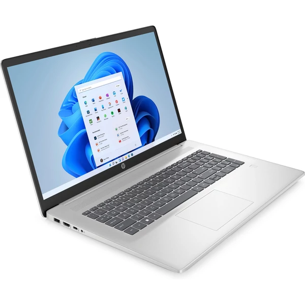 HP Laptop 17-cn3004nh, Windows 11 Home, 17.3", IntelR CoreT i3, 8GB RAM, 512GB SSD-meghajtó, FHD, Természetes ezüst, numerikus billentyűzet háttér világítással, - 5