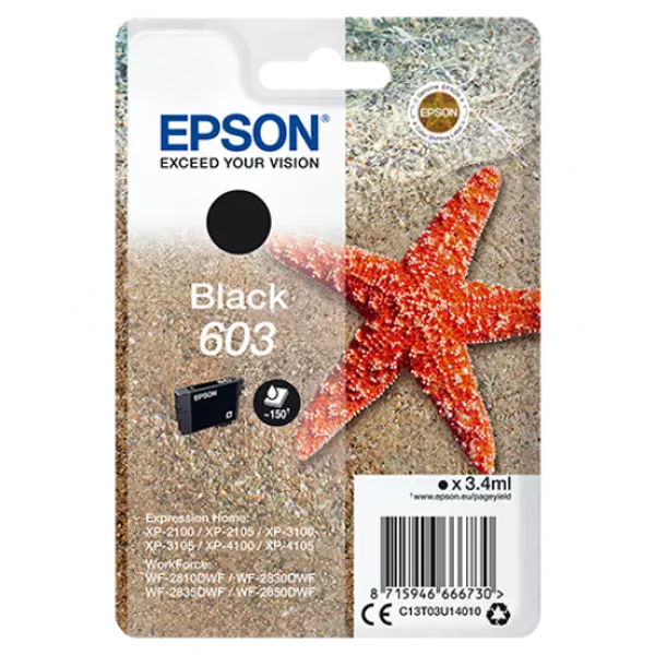 Epson T03U1 Tintapatron Black 3,4ml No.603 - 2