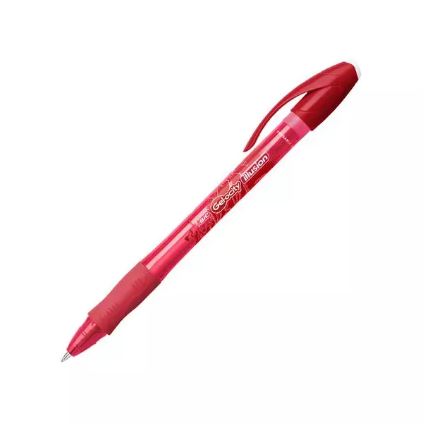 Rollertoll, törölhető, 0,35 mm, kupakos, BIC "Gel-ocity Illusion", piros