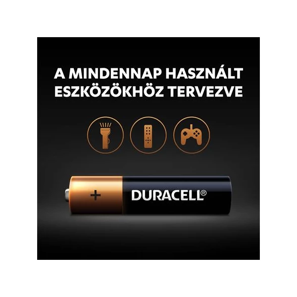 Elem, AAA mikro, 4 db, DURACELL "Basic" - 2