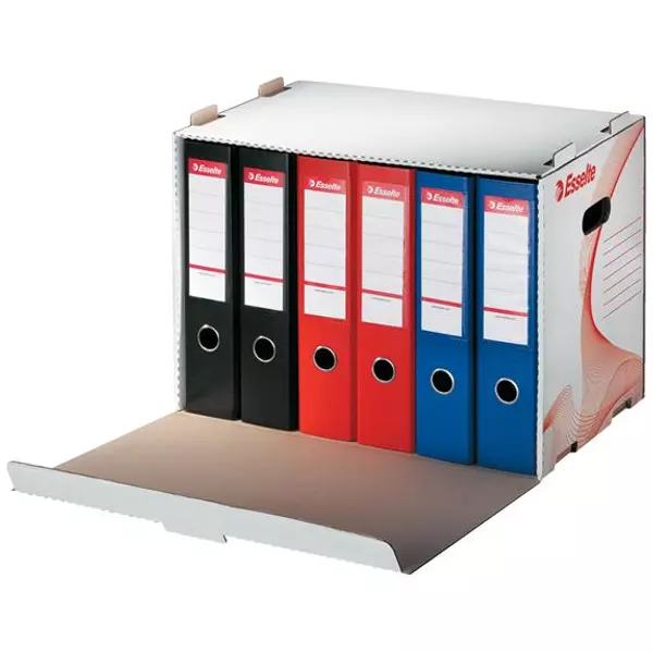 Archiválókonténer, karton, előre nyíló, iratrendezőnek, ESSELTE "Standard", fehér - 2