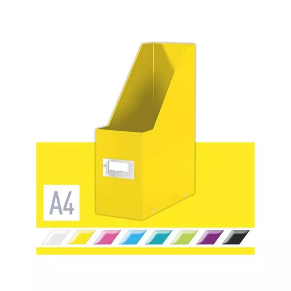 Iratpapucs, PP/karton, 95 mm, LEITZ "Click&Store", sárga - 2