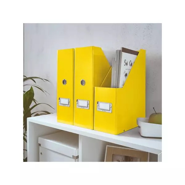 Iratpapucs, PP/karton, 95 mm, LEITZ "Click&Store", sárga - 3