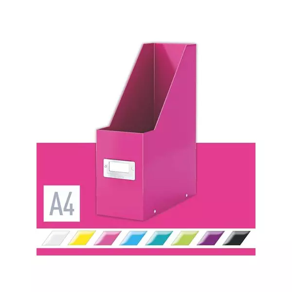 Iratpapucs, PP/karton, 95 mm, LEITZ "Click&Store", rózsaszín - 2